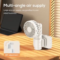 Ice Green Portable Multifunctional Clip Fan DQ261 - 1000mAh Battery, 3-Speed, Quiet Cooling for Summer