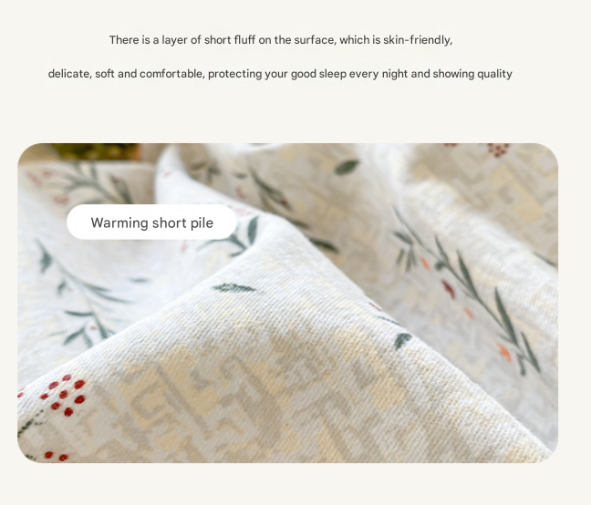 Funny Alphabet Thick Brushed Cotton 4-Piece Bed Sheet Set (1.5m Bed) - Fits 200x230cm Duvet
