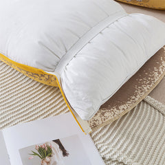 Pair of Gray Circular Pattern Tied Cotton Gauze Pillow Cover - Secure Fit, Premium Comfort (Insert Not Included)