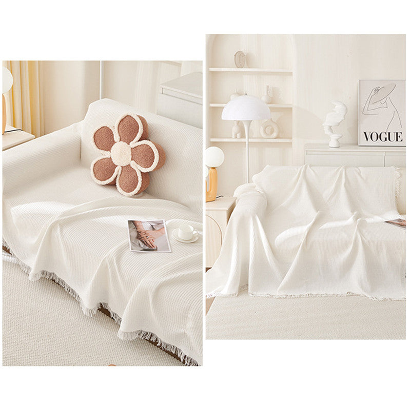 180*180CM Green Premium Polyester Sofa Throw Blanket, 180x180 cm, Multi-Seasonal Use, Sofa Protector