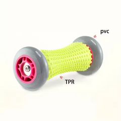 Green And Grey Foot Massage Roller - Plantar Fasciitis & Muscle Relief Tool