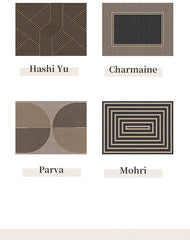 50*80cm Brown Style 6 Geometric Patterns Outdoor Entryway Mat - Non-Slip Welcome Rug for Front Door