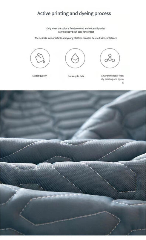 Dark Blue Cooling latex texture Pillowcase Set - Latex Feeling, Solid Color, 48x74cm (Pair)