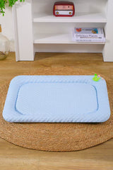 Blue Breathable Cooling Pet Mat - Ice Bean Summer Bed for Small Dogs (L : 50x65cm)