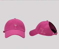Rose Red Stylish Ponytail Opening Baseball Cap - 