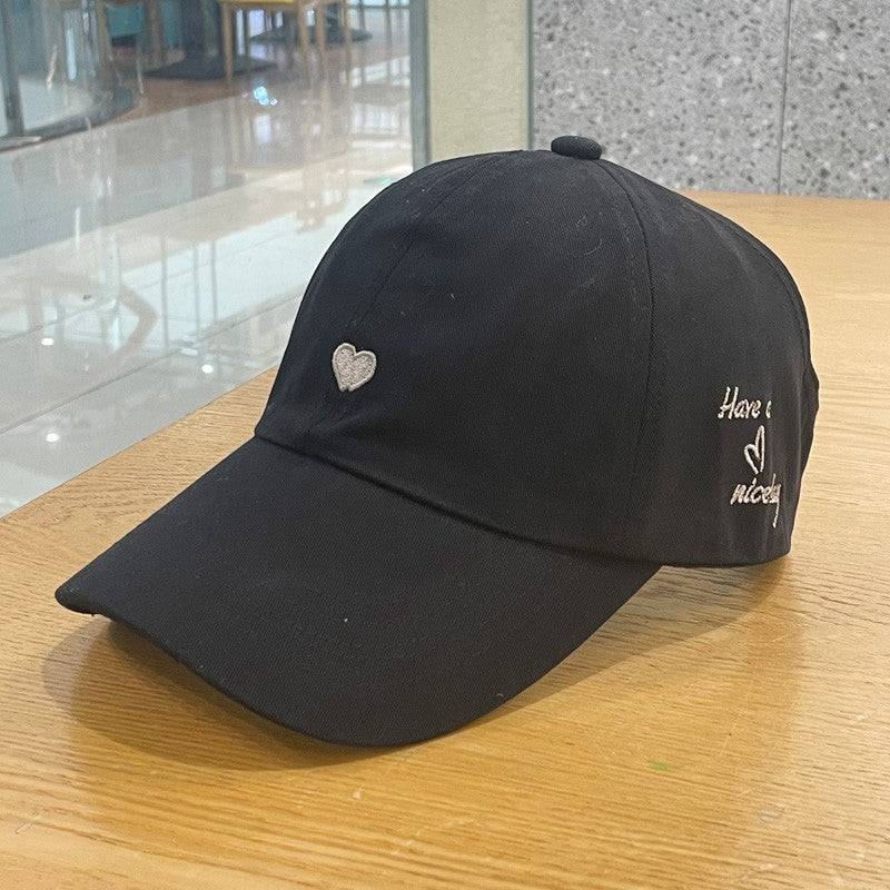 Black Stylish Ponytail Opening Baseball Cap - Have a Nice Day