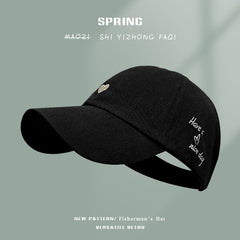 Black Stylish Ponytail Opening Baseball Cap - Have a Nice Day