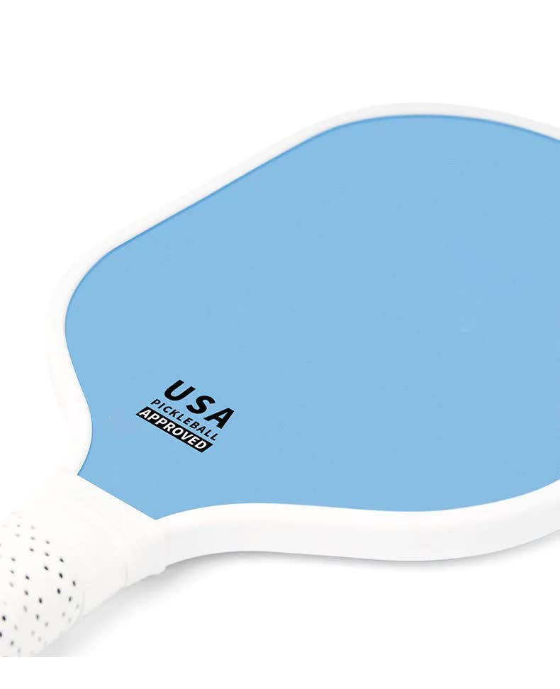 Orange Fiberglass Pickleball Paddle Set - 2 Minimalist Paddles, 4 Balls, and Carry Bag for Outdoor Play