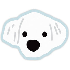2 Pcs Style 8 White and Blue Puppy pattern Cartoon Pet Feeding Mat for Cats & Dogs - Absorbent Diatom Mud Splash-Proof Mat, Easy to Clean