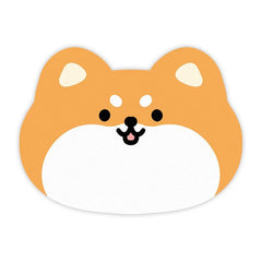 2 Pcs Style 9 Yellow Puppy pattern Cartoon Pet Feeding Mat for Cats & Dogs - Absorbent Diatom Mud Splash-Proof Mat, Easy to Clean