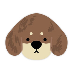 2 Pcs Style 11 Brown Puppy pattern Cartoon Pet Feeding Mat for Cats & Dogs - Absorbent Diatom Mud Splash-Proof Mat, Easy to Clean