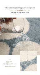2 Pcs Grey And White Foot-Shaped Plush Bath Mat - Non-Slip Absorbent Bathroom Rug for Bedroom and Doorway (50x80cm)