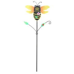 Yellow And Black Bee Pattern Charming Metal Garden Stakes | Welcome Yard & Lawn Decor