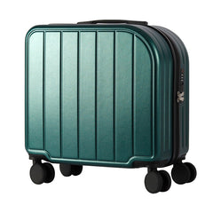 Dark Green Compact 18-Inch Carry-On Suitcase | Lightweight ABS Hardside Spinner Luggage