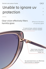 Pink Frame Chic Cat Eye Polarized Sunglasses for Women - Lightweight UV Protection Fashion Eyewear
