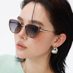 Dark Green Frame Chic Cat Eye Polarized Sunglasses for Women - Lightweight UV Protection Fashion Eyewear