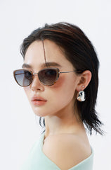 Dark Green Frame Chic Cat Eye Polarized Sunglasses for Women - Lightweight UV Protection Fashion Eyewear