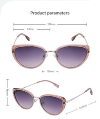 Dark Green Frame Chic Cat Eye Polarized Sunglasses for Women - Lightweight UV Protection Fashion Eyewear