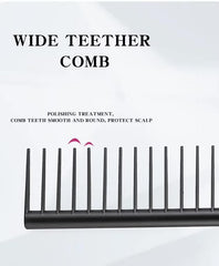 Blue Air Cushion Massage Paddle Brush & Wide Tooth Comb Set - Gentle Detangling for All Hair Types