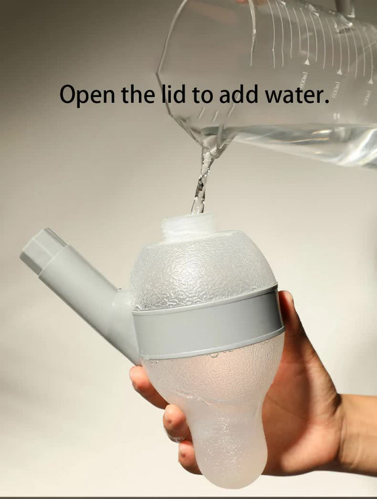 Grey Base Adjustable Height Pet Water Dispenser with Food Bowl Base - Non-Drip Bottle Feeder Station for Dogs & Cats