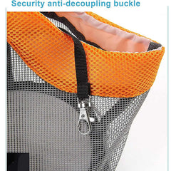 Green And Grey Lightweight Breathable Mesh Pet Carrier Handbag - Portable Travel Tote for Small Dogs & Cats up to 8kg