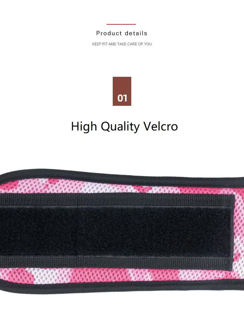 Size XL Pink Camouflage Camo Weightlifting Belt - EVA Nylon Gym Belt for Squats, Deadlifts & Lumbar Support