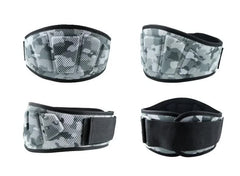 Size XL Grey Camouflage Camo Weightlifting Belt - EVA Nylon Gym Belt for Squats, Deadlifts & Lumbar Support