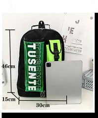 Orange And Grey Stylish Sports Backpack with Contrast Pockets - Unisex Gym Bag for Badminton & Tennis