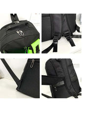 Purple And Black Stylish Sports Backpack with Contrast Pockets - Unisex Gym Bag for Badminton & Tennis