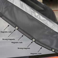 Size L Black Tailgate Mosquito Net Screen - Magnetic Bug Protection for Boot Opening
