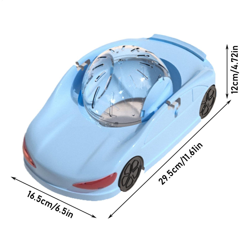 Blue Fun Hamster Racing Wheel Toy - Durable PP Plastic Exercise Wheel for Active Small Pets