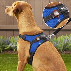 S Red Secure Nylon Dog Collar with Built-in Apple AirTag (not included) Holder Case - Pet Tracker Accessory