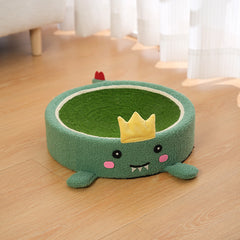 Adorable Dinosaur Cat Scratching Post and Lounger - 41cm Cat Claw Proof Basin