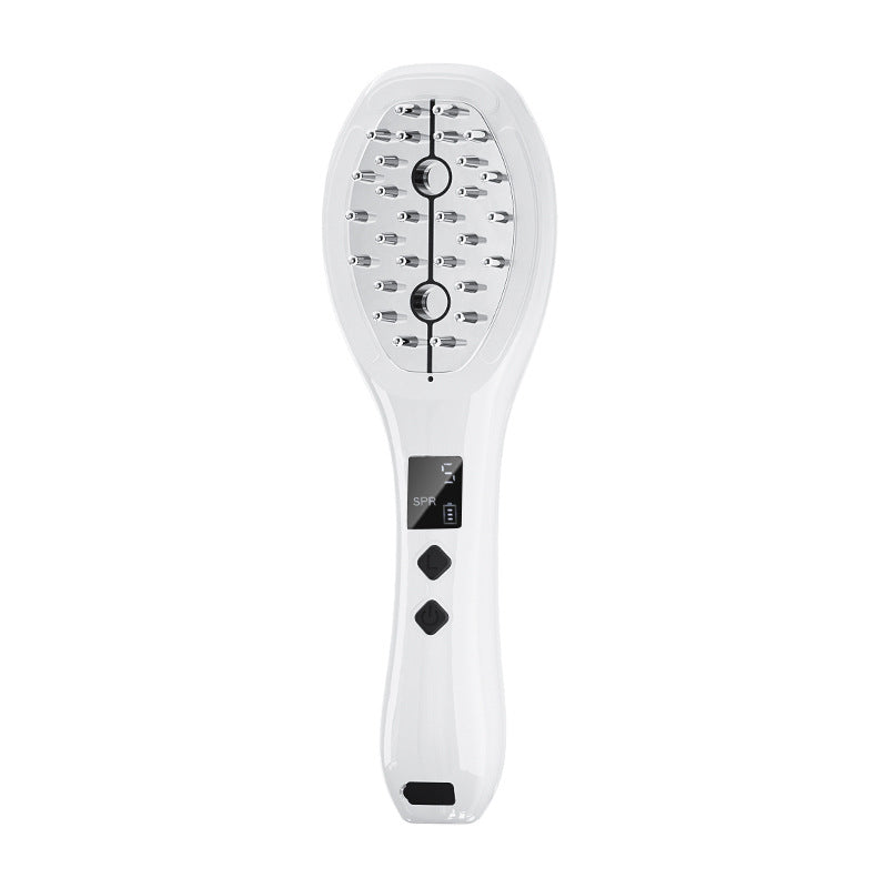 Multi-function Scalp Applicator Comb - Ultrasonic Spray, Red/Blue Light, Microcurrent