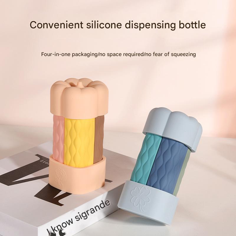 Light blue suit Silicone Travel Bottles Set (4 Pack, 60ml) - Leakproof Refillable & Squeezable
