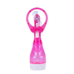 Handhold Battery Powered Personal Water Spray Fan-Blue/Pink - Pink