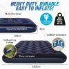 Bestway 2.03m x 1.83m x 22cm Air Mattress King Inflatable Air Bed Indoor/Outdoor Heavy Duty Durable Camping