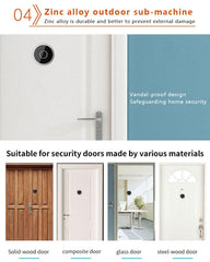 2.4 Screen Digital Peephole Viewer With 0.3Mp Camera And Door Bell-1915197756474003458