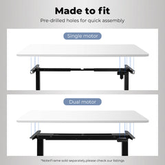 Levede Desktop For Motorised Adjustable White 120X60CM (Desktop Only)-1954803013252157446