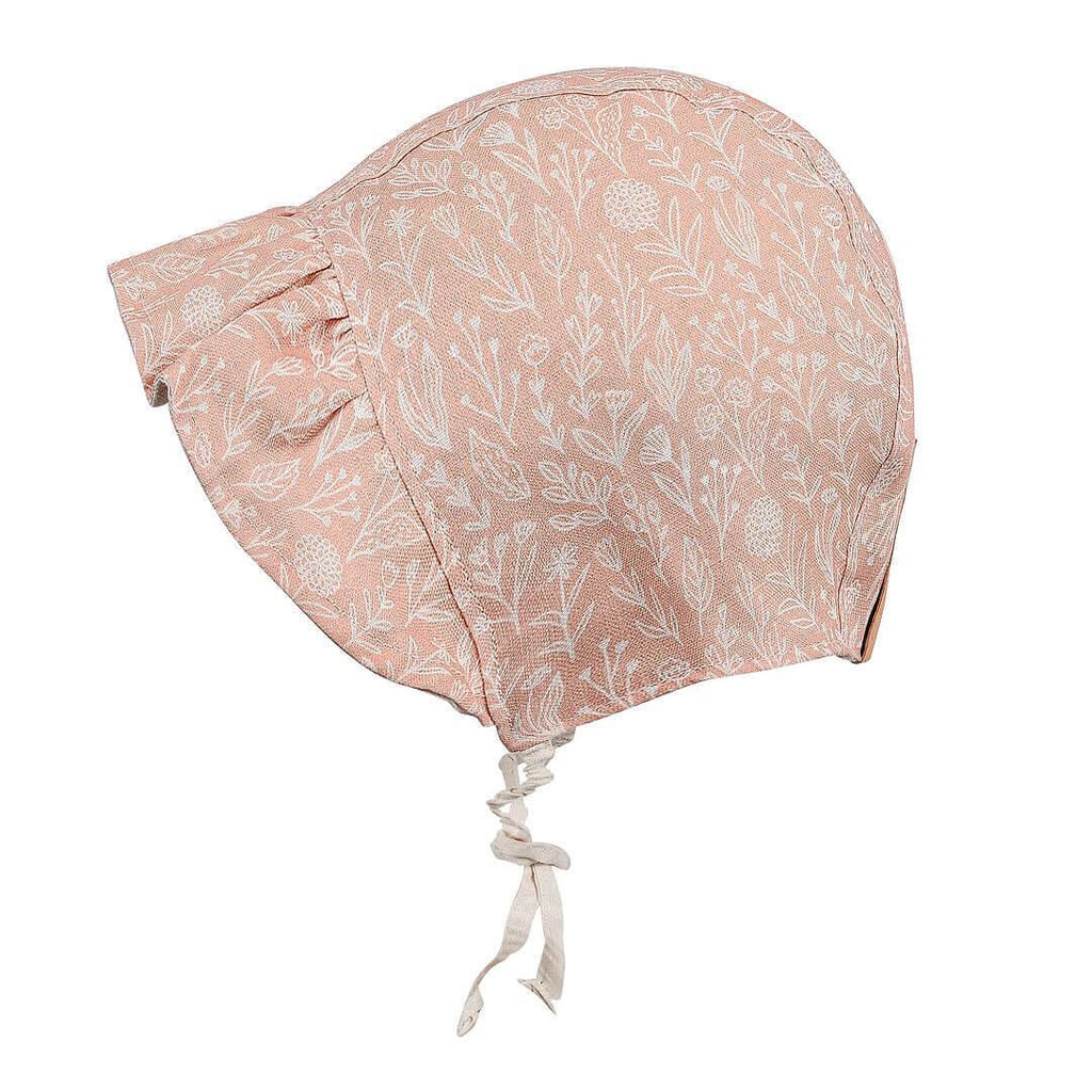 Bedhead Heritage Reversible Ruffle Bonnet Hat-Freya/Flax M-1954803156827377664