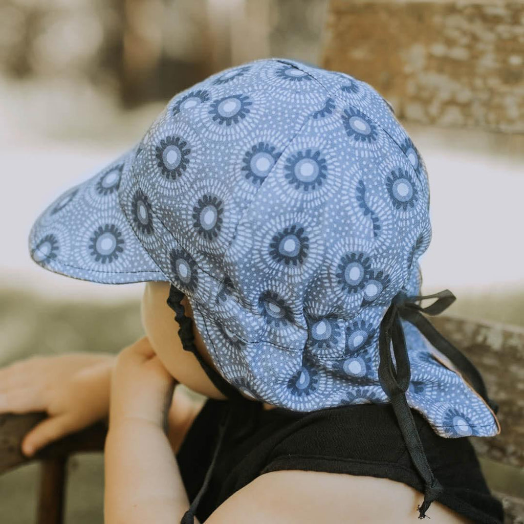 Bedhead Reversible Baby Flap Sun Hat-Norman/Indigo S-1954803160044408837