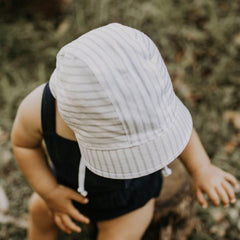 Bedhead Reversible Bonnet Hat- Finley/Blanc M-1954803159696281606