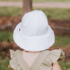 Bedhead Toddler Bucket Hat - White Ruffle Trim S-1954803164934967298