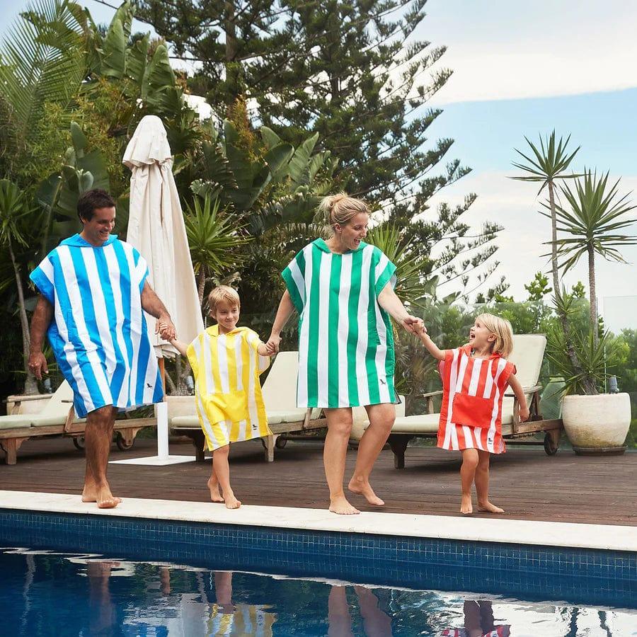 Dock & Bay Adult Poncho Hooded Towel | Cabana Collection | Bondi Blue M-1954802356940050436