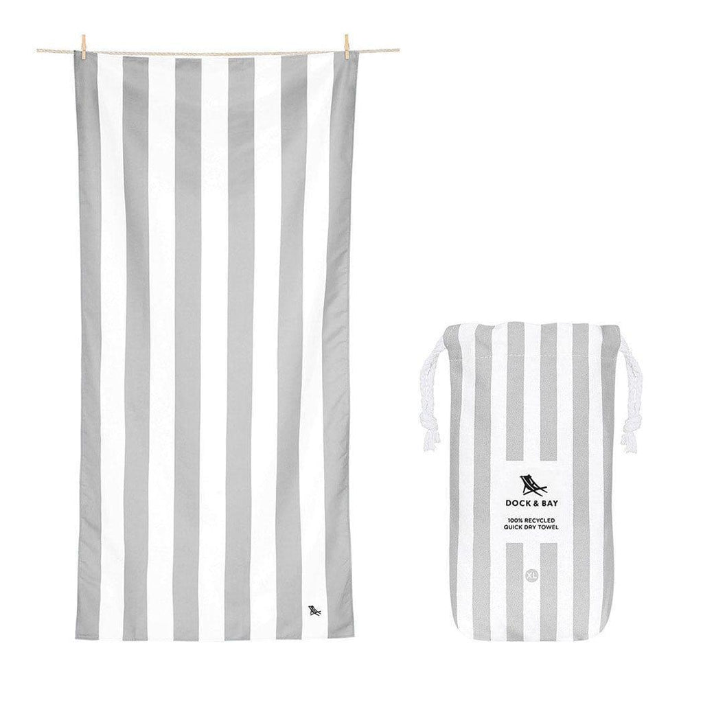 Dock & Bay Beach Towel Cabana Collection XL | Quick Dry | Goa Grey-1954802352871575552