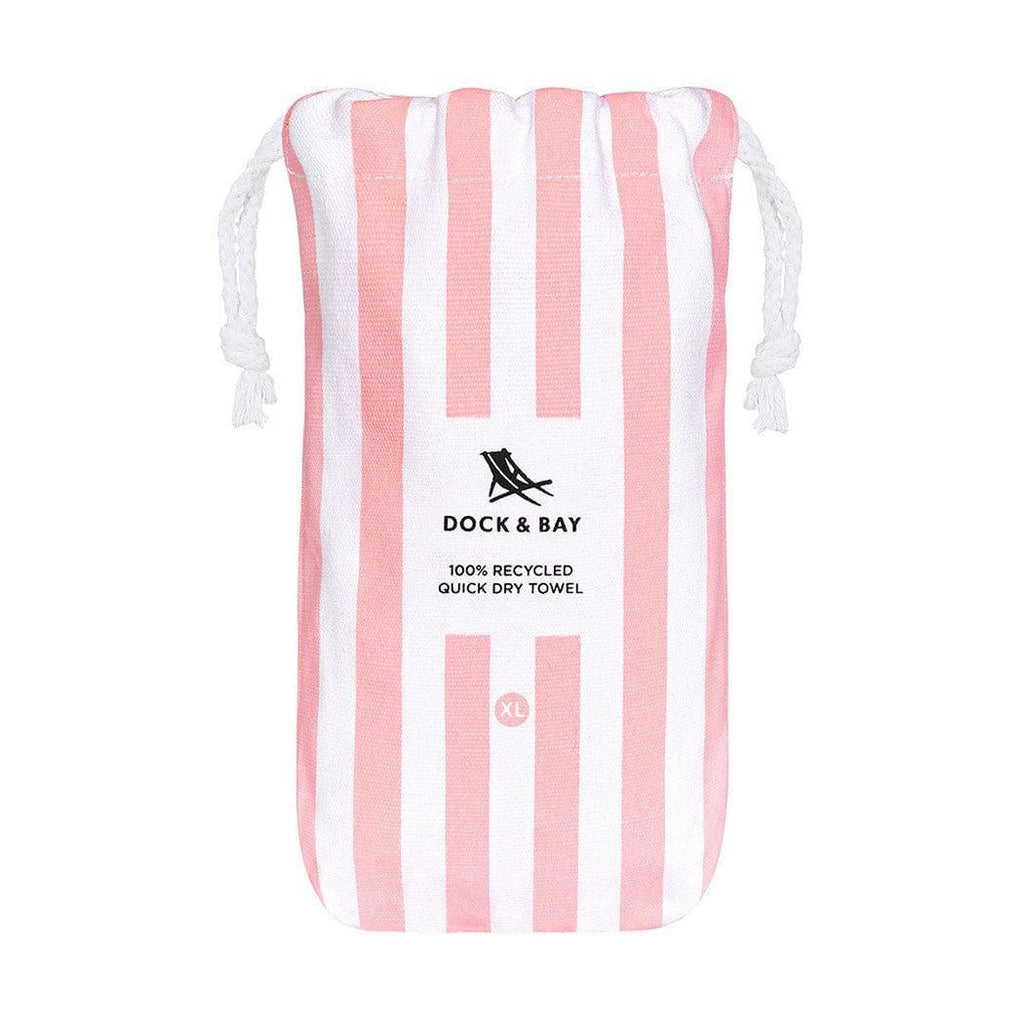 Dock & Bay Beach Towel Cabana Collection XL | Quick Dry | Malibu Pink-1954802353030959107