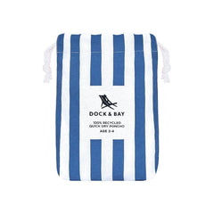 Dock & Bay KIDS Poncho Hooded Towel -Mini Cabana Collection-Whitsunday Blue M (8-10yrs)-1954802358210924550