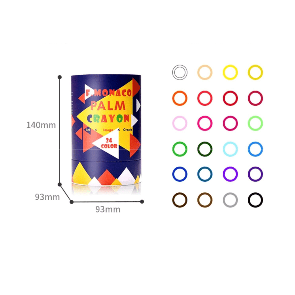 Flower Monaco Palmy Crayons 24 Colour-1954803153346105352