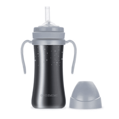 Grosmimi Stainless Straw Cup 200ml Charcoal-1954803141157457924