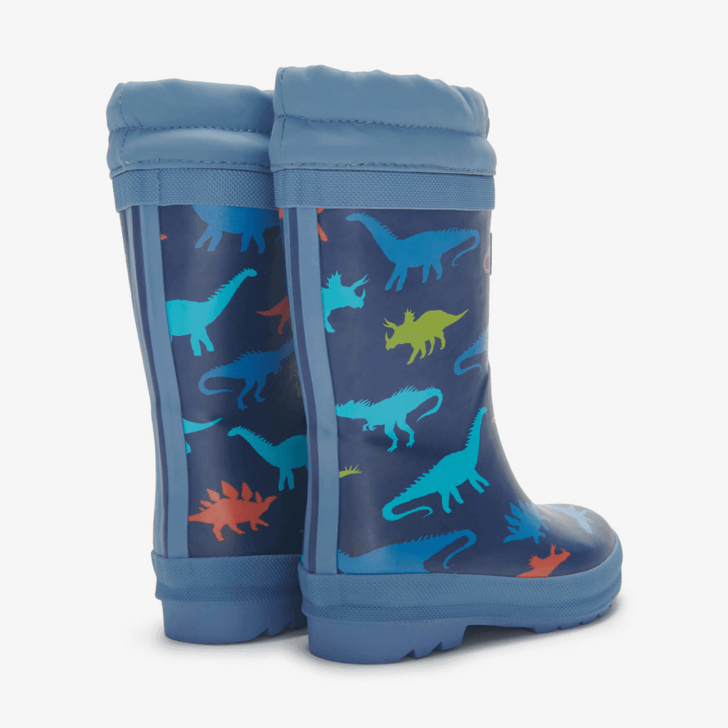 Hatley Dinosaur Silhouettes Sherpa Lined Kids Rain Boots Size 8-1954803042960412673